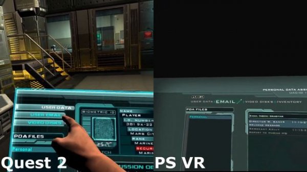 Сравнение Обзор Doom 3 VR на Quest 2 vs PSVR
