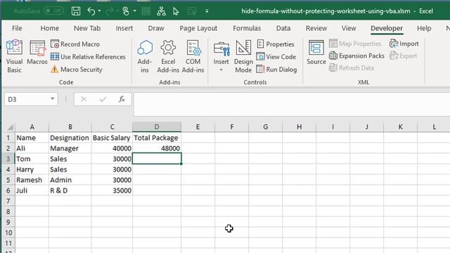 Hide Formula in Worksheet Without Protecting Worksheet смотреть онлайн