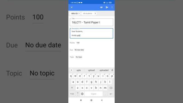 T02 Posting Assignments in Google Classroom App - Tamil смотреть онлайн
