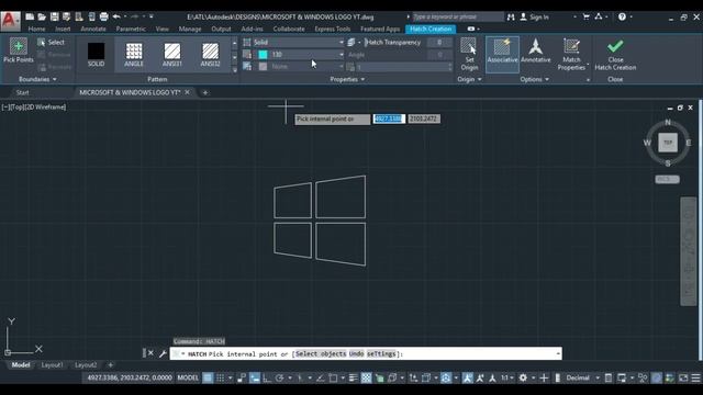 MICROSOFT & WINDOWS LOGO 2D | #AutoCAD • 2D Annotations & Drafting | Kapil Handeriya смотреть онлайн