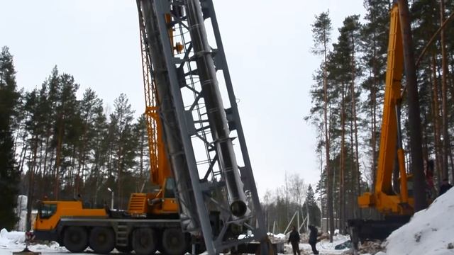 Установка дымовых труб Н=23 м для котельных в г. Воскресенск Московской области смотреть онлайн