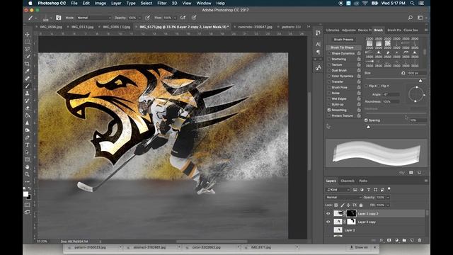 Ice Hockey Speed Edit/Demo - Photoshop Graphic Design смотреть онлайн