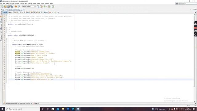 JAVA MACHINE PROBLEM 1 - PERSONAL INFORMATION смотреть онлайн