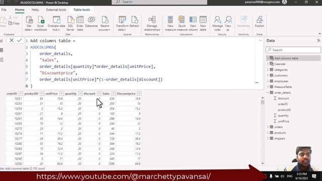 DAX | Power BI | Table Manipulation | ADDCOLUMNS and SELECTCOLUMNS Functions смотреть онлайн