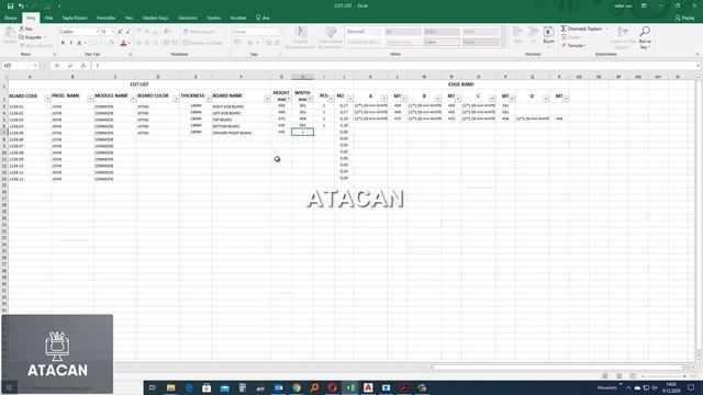 (4-) Furniture Cut List Autocad Technical Drawing смотреть онлайн