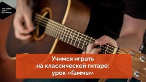 Учимся играть на классической гитаре: урок «Гаммы»