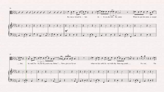 Viola - Fever - Peggy Lee Sheet Music, Chords, & Vocals смотреть онлайн