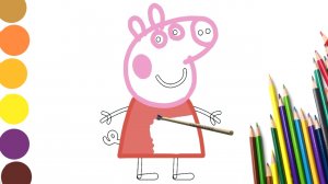 Раскраска Свинка Пеппа  для детей - Peppa Pig Coloring Pages