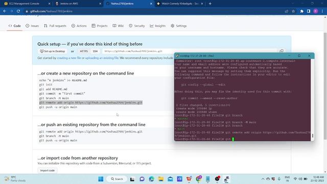 How to push git to git-hub and also Passwd less connectivity, Jenkins to Ansible смотреть онлайн