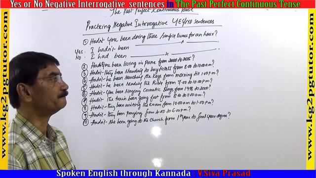 Yes or No Negative Interrogative Sentences In The Past Perfect Continuous Tense Kannada смотреть онлайн