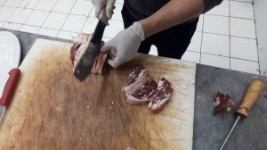 How to cut a ram's neck как разделать барана шею