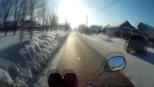 Катаем в лютый мороз На ИЖ Планета-5 (-40) смотреть онлайн