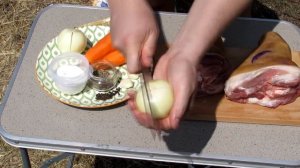 Рулька сваренная в пиве и запеченная на мангале