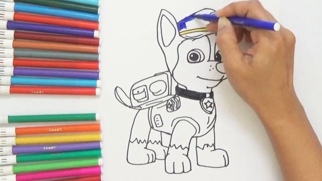 How to Draw Chase from Paw Patrol | D4K смотреть онлайн