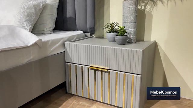 Спальная мебель Сидея серая смотреть онлайн