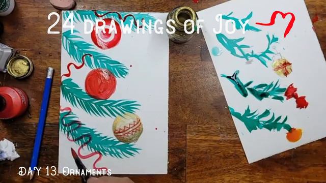 Day 13. Ornaments / 24 Drawings of Joy смотреть онлайн