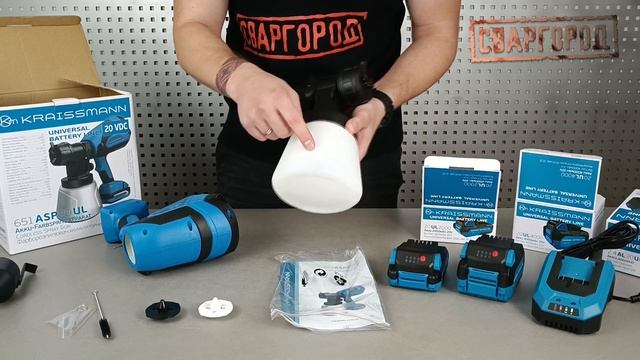 Фарборозпилювач KRAISSMANN 651 ASP 20UL universal battery line смотреть онлайн
