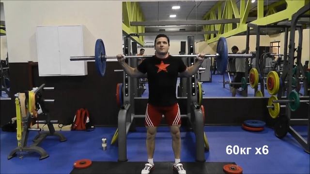 Жим штанги стоя из-за головы 70 кг смотреть онлайн