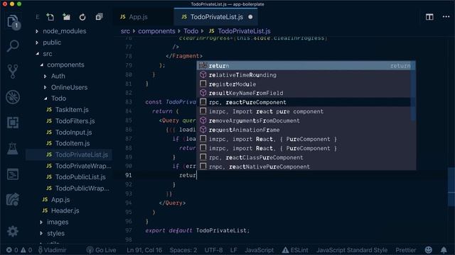 7. Query component with react-apollo смотреть онлайн