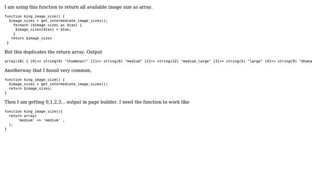 Wordpress: Displaying wordpress image size as array used for page builder смотреть онлайн