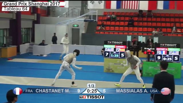 FE M F Individual Shanghai Grand Prix 2017 T64 09 green MASSIALAS USA vs CHASTANET FRA смотреть онлайн