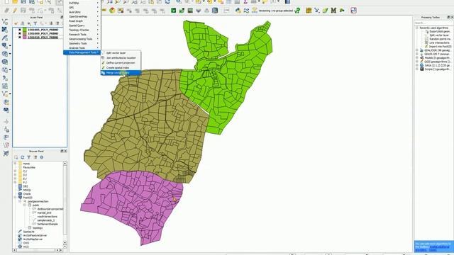 QGIS - Union/Combine Shapefiles - Merge Vector Layers - Method I смотреть онлайн