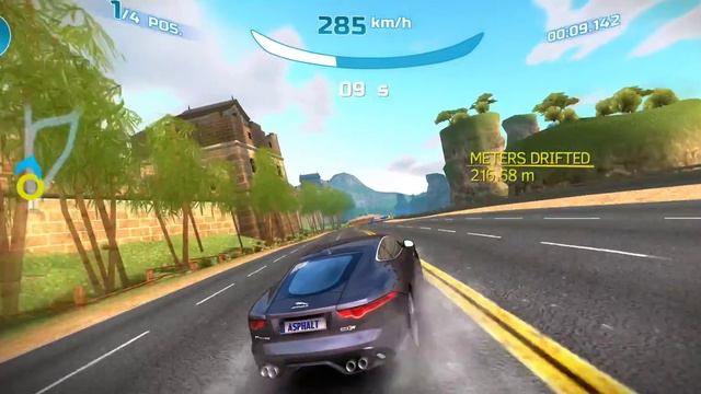 Full gameplay of asphalt nitro with jaguar F -Type R смотреть онлайн