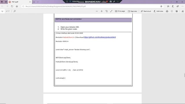 PRACTICAL WORK 5: Message Queuing Telemetry Transport (MQTT) Controlling ESP32 output using MQTT. смотреть онлайн