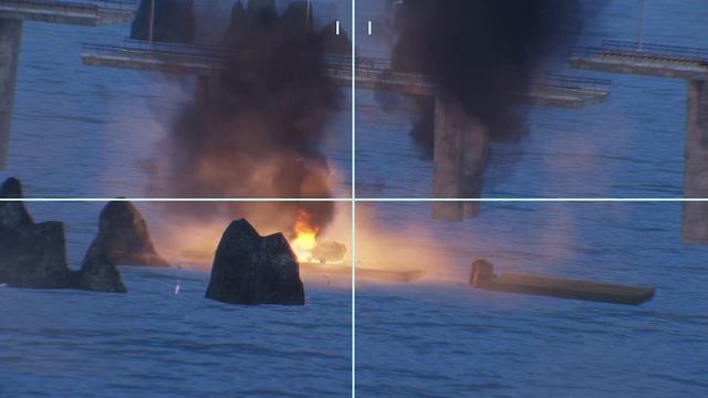 9 MINUTES AGO! Crimean Bridge was BLOWN UP with Russian Column by Ukrainian missile BGM-109 Tomahaw смотреть онлайн