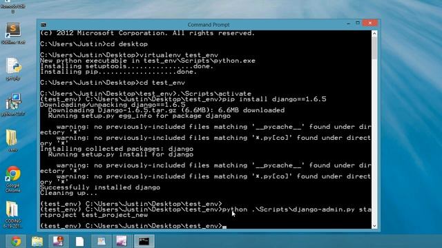 Install Django and Python on Windows 3 of 7 Start Project & Env From Scratch смотреть онлайн