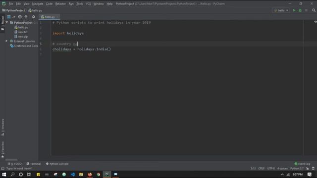 Python scripts to Print Holidays of any Country |nullhackers| смотреть онлайн