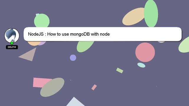 NodeJS : How to use mongoDB with node смотреть онлайн