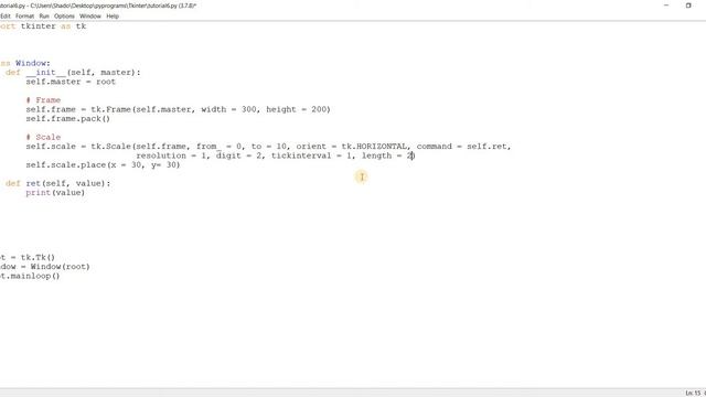 Tkinter Scale Widget Tutorial смотреть онлайн