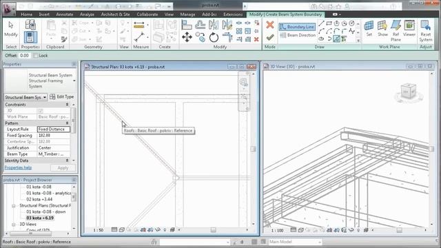Autodesk Revit - Wooden Roof Structure