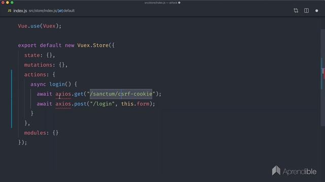 Cómo utilizar Vuex para guardar el estado del usuario autenticado desde Laravel Sanctum смотреть онлайн