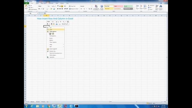 How Insert Row And Column In Excel смотреть онлайн