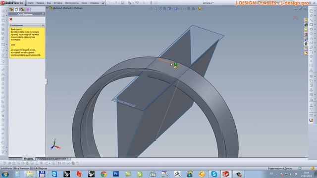 Параметрическое 3D моделирование ювелирных изделий в Solidworks. Кольцо c греческим орнаментом. смотреть онлайн