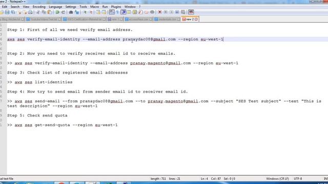 Amazon Simple Email Service [SES] Using CLI смотреть онлайн