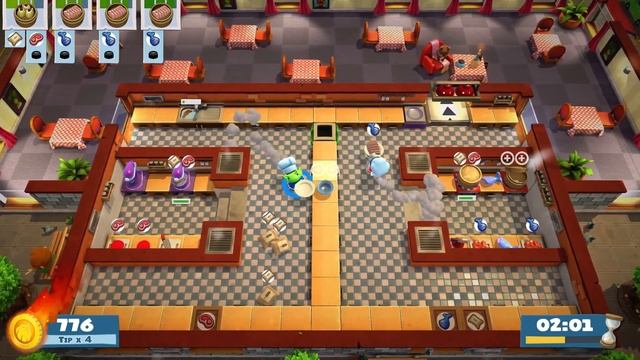 [Overcooked 2: Level Kevin 1] 2-Player Former World Record Score: 2064 смотреть онлайн