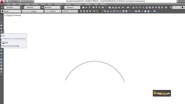 AutoCAD#24 Arc Command in AutoCAD Part 1 смотреть онлайн