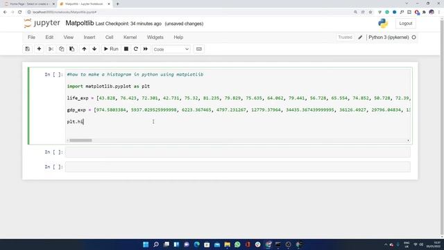 how to make a histogram in python using matplotlib смотреть онлайн