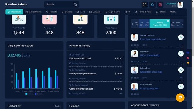 Medical Web App Template Bootstrap 5 Admin Dashboard with LTR Dark Theme смотреть онлайн