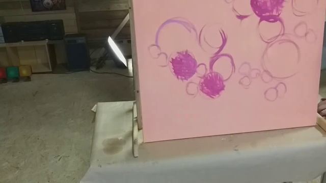 Мой рабочий день. Пишу картину с одуванами, заказываю подрамники, гуляю в парке