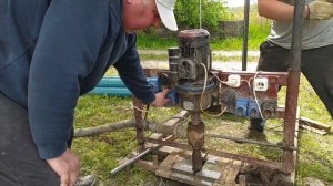 Пробурили скважину под 125 трубу, 14м.