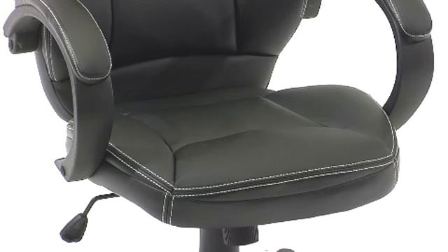 Review High Back Black Leather Contemporary Office Chair, H HLC 0005 HIGH 1B GG смотреть онлайн