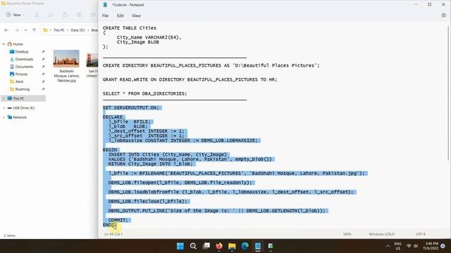 How to Insert an Image in to Oracle Database || Storing pictures and photos in Oracle Database Tabl смотреть онлайн