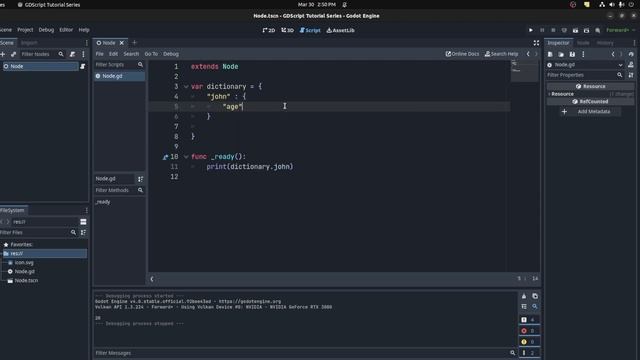 Dictionaries in GDScript | Godot Engine смотреть онлайн