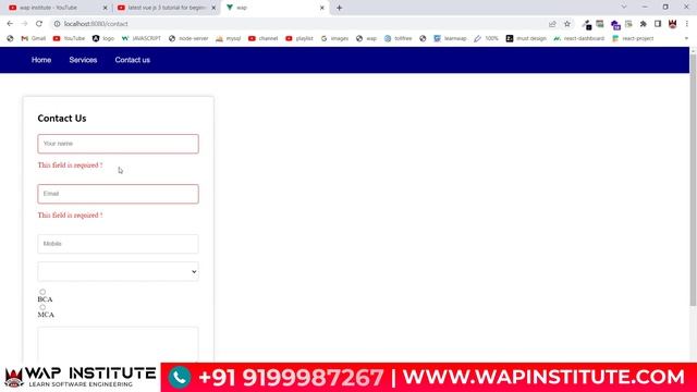 Ch-10 Vue js - required form validation in vue js 3 in hindi смотреть онлайн