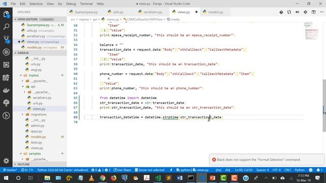 Fullstack Django and React Native: Mpesa Daraja API tutorial 10 - Save LNM Transactions to DB смотреть онлайн