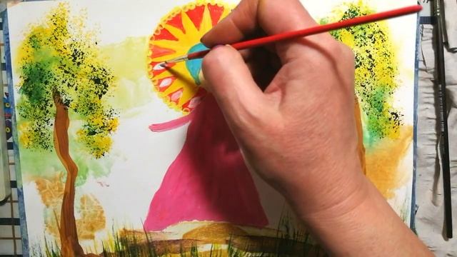 Как нарисовать Весну-Красну смотреть онлайн
